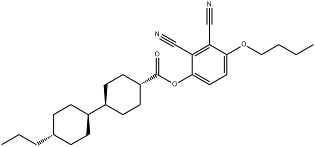 [1,1'-Bicyclohexyl]-4-carboxylic acid, 4'-propyl-, 4-butoxy-2,3-dicyanophenyl ester, [trans(trans)]- (9CI)|[1,1'-Bicyclohexyl]-4-carboxylic acid, 4'-propyl-, 4-butoxy-2,3-dicyanophenyl ester, [trans(trans)]- (9CI)