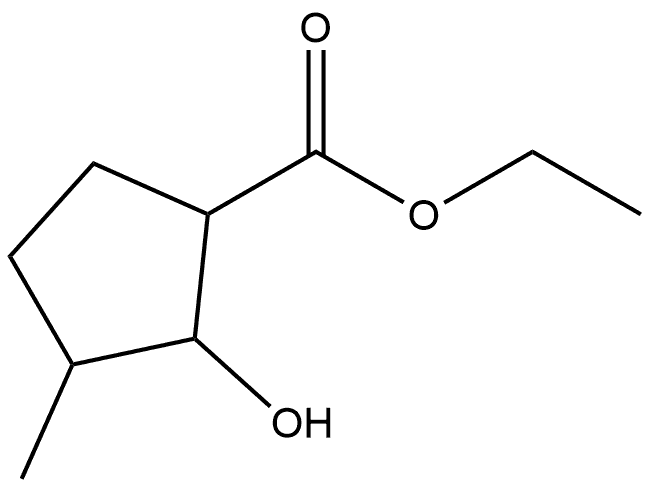 ethyl 2-hydroxy-3-methylcyclopentane-1-carboxylate 结构式