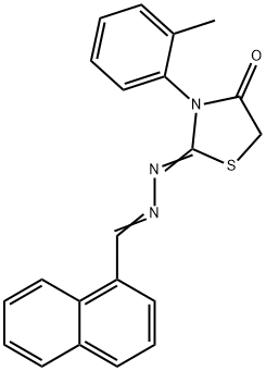 1-Naphthaldehyde, 2-azine with 3-o-tolyl-2,4-thiazolidinedione Struktur