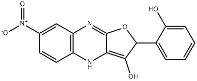 Furo[2,?3-?b]?quinoxalin-?3-?ol, 2,?4-?dihydro-?2-?(2-?hydroxyphenyl)?-?7-?nitro- (9CI) Structure