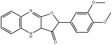 Furo[2,?3-?b]?quinoxalin-?3(2H)?-?one, 2-?(3,?4-?dimethoxyphenyl)?-?3a,?4-?dihydro- (9CI) Struktur