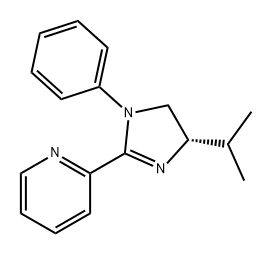 2-[(4S)-4,5-二氢-4-异丙基-1-苯基-1H-咪唑]吡啶,908253-04-3,结构式