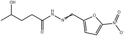 Pentanoic acid, 4-hydroxy-, 2-[(5-nitro-2-furanyl)methylene]hydrazide Structure