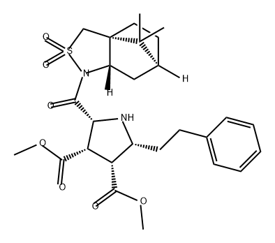 3,4-Pyrrolidinedicarboxylic acid, 2-(2-phenylethyl)-5-[[(3aR,6S,7aS)-tetrahydro-8,8-dimethyl-2,2-dioxido-3H-3a,6-methano-2,1-benzisothiazol-1(4H)-yl]carbonyl]-, 3,4-dimethyl ester, (2R,3R,4S,5R)-