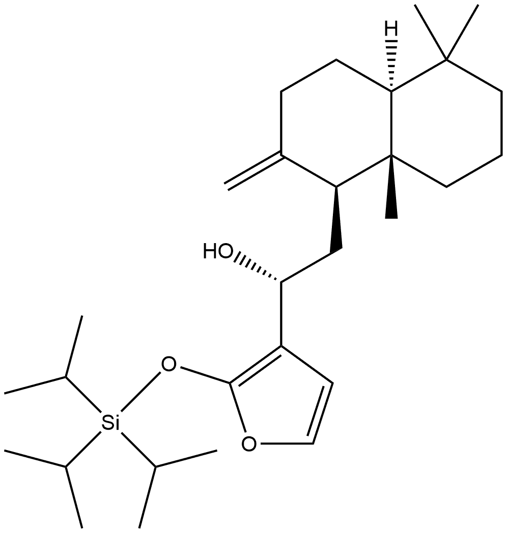 3-Furanmethanol, α-[[(1S,4aS,8aS)-decahydro-5,5,8a-trimethyl-2-methylene-1-naphthalenyl]methyl]-2-[[tris(1-methylethyl)silyl]oxy]-, (αR)-