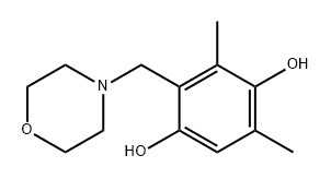 1,4-Benzenediol, 3,5-dimethyl-2-(4-morpholinylmethyl)- Structure