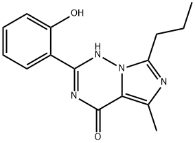 Imidazo[5,1-f][1,2,4]triazin-4(1H)-one, 2-(2-hydroxyphenyl)-5-methyl-7-propyl- Structure