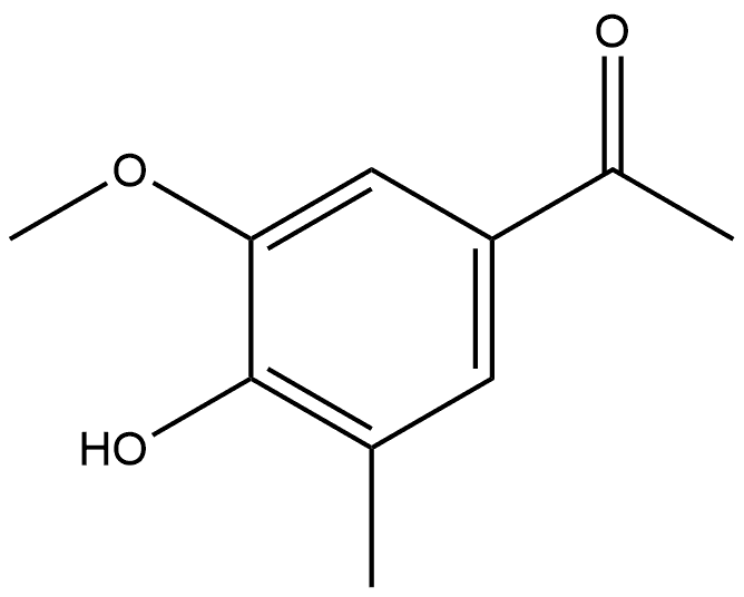 4-羟基-3-甲氧基-5-甲基苯乙酮, 91061-35-7, 结构式