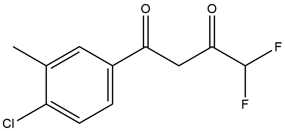 1-(4-Chloro-3-methylphenyl)-4,4-difluoro-1,3-butanedione 结构式