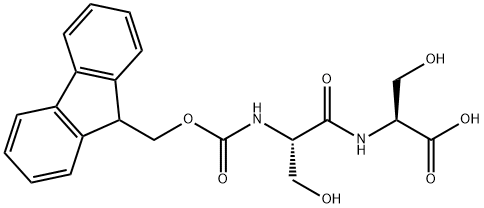 L-Serine, N-[(9H-fluoren-9-ylmethoxy)carbonyl]-L-seryl- Struktur