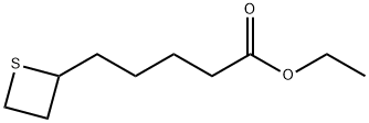 2-Thietanepentanoic acid, ethyl ester Struktur