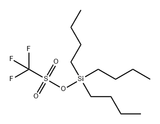 Methanesulfonic acid, 1,1,1-trifluoro-, tributylsilyl ester Structure