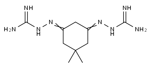 2,2'-(5,5-Dimethyl-1,3-cyclohexanediylidene)bis(hydrazinecarbimide amide) Structure