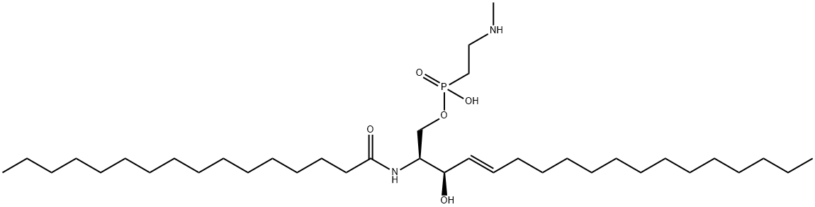 ceramide N-methylaminoethylphosphonate 结构式