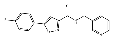 3-Isoxazolecarboxamide, 5-(4-fluorophenyl)-N-(3-pyridinylmethyl)- Struktur