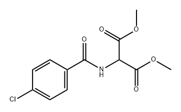Propanedioic acid, 2-[(4-chlorobenzoyl)amino]-, 1,3-dimethyl ester Structure
