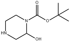 1-Piperazinecarboxylic acid, 2-hydroxy-, 1,1-dimethylethyl ester 结构式