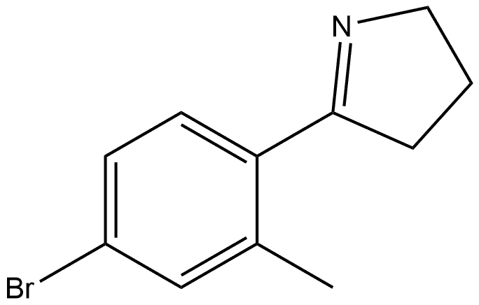 5-(4-Bromo-2-methylphenyl)-3,4-dihydro-2H-pyrrole Structure