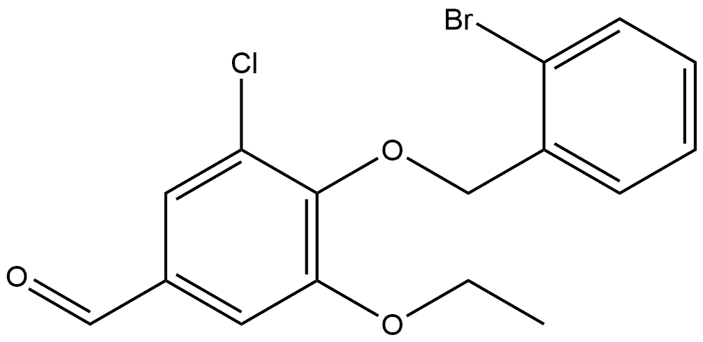 4-[(2-Bromophenyl)methoxy]-3-chloro-5-ethoxybenzaldehyde 结构式