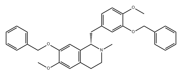 Isoquinoline, 1,2,3,4-tetrahydro-6-methoxy-1-[[4-methoxy-3-(phenylmethoxy)phenyl]methyl]-2-methyl-7-(phenylmethoxy)-, (S)- (9CI) Structure