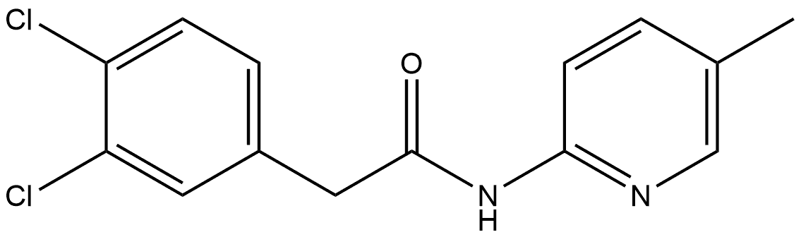3,4-Dichloro-N-(5-methyl-2-pyridinyl)benzeneacetamide 结构式