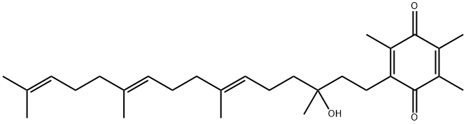 2-[(6E,10E)-3-Hydroxy-3,7,11,15-tetramethyl-6,10,14-hexadecatrien-1-yl]-3,5,6-trimethyl-2,5-cyclohexadiene-1,4-dione Structure
