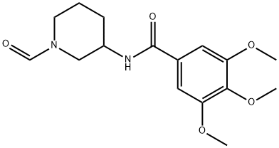 Benzamide, N-(1-formyl-3-piperidinyl)-3,4,5-trimethoxy- Struktur