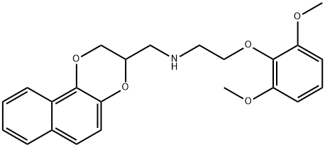 3-((-(2,6-dimethoxyphenoxy)ethyl)amino)methyl-1,4-dioxane(1,2-b)naphthalene 结构式