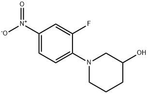 3-Piperidinol, 1-(2-fluoro-4-nitrophenyl)- Structure