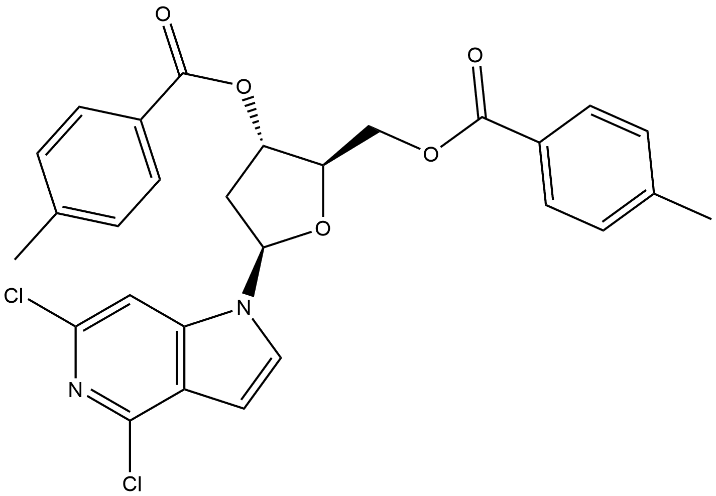 1H-Pyrrolo[3,2-c]pyridine, 4,6-dichloro-1-[2-deoxy-3,5-bis-O-(4-methylbenzoyl)-β-D-erythro-pentofuranosyl]-