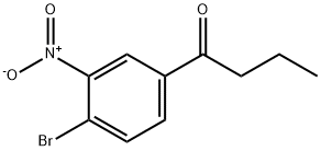 1-(4-溴-3-硝基苯基)丁-1-酮 结构式