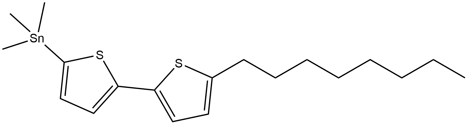 Stannane, trimethyl(5'-octyl[2,2'-bithiophen]-5-yl)- 结构式