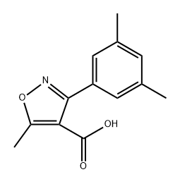 3-(3,5-二甲基苯基)-5-甲基异噁唑-4-羧酸 结构式
