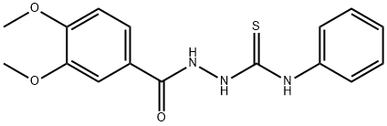 Benzoic acid, 3,4-dimethoxy-, 2-[(phenylamino)thioxomethyl]hydrazide Structure