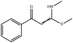 2-Propen-1-one, 3-(methylamino)-3-(methylthio)-1-phenyl- 化学構造式
