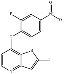 7-(2-Fluoro-4-nitrophenoxy)-2-iodothieno[3,2-b]pyridine, 918643-33-1, 结构式