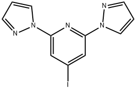 4-碘-2,6-二(1H-吡唑-1-基)-吡啶, 918959-37-2, 结构式