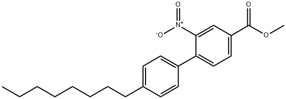 [1,1'-Biphenyl]-4-carboxylic acid, 2-nitro-4'-octyl-, methyl ester Structure