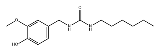Urea, N-hexyl-N'-[(4-hydroxy-3-methoxyphenyl)methyl]- Struktur
