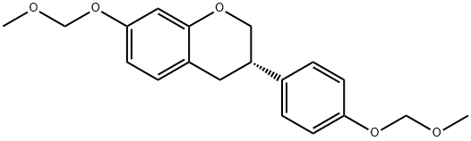 2H-1-Benzopyran, 3,4-dihydro-7-(methoxymethoxy)-3-[4-(methoxymethoxy)phenyl]-, (3S)- Structure