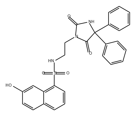 1-Naphthalenesulfonamide, N-[2-(2,5-dioxo-4,4-diphenyl-1-imidazolidinyl)ethyl]-7-hydroxy-