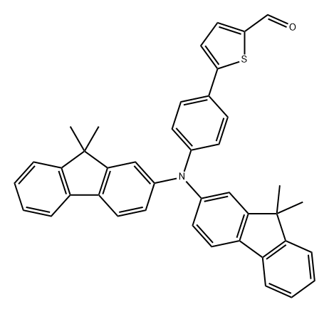 2-Thiophenecarboxaldehyde, 5-[4-[bis(9,9-dimethyl-9H-fluoren-2-yl)amino]phenyl]- 结构式