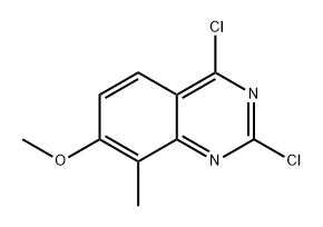 Quinazoline, 2,4-dichloro-7-methoxy-8-methyl- Structure