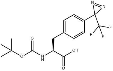 L-?Phenylalanine, N-?[(1,?1-?dimethylethoxy)?carbonyl]?-?4-?[3-?(trifluoromethyl)?-?3H-?diazirin-?3-?yl]?- Structure