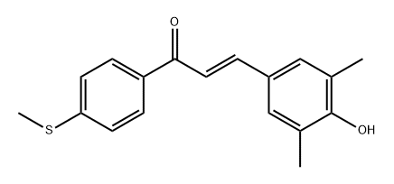 2-Propen-1-one, 3-(4-hydroxy-3,5-dimethylphenyl)-1-[4-(methylthio)phenyl]-, (2E)-|2-丙烯-1-酮,3-(4-羟基-3,5-二甲基苯基)-1-[4-(甲硫基)苯基]-,(2E)