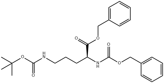 Benzyl (S)-2-(((benzyloxy)carbonyl)amino)-5-((tert-butoxycarbonyl)amino)pentanoate Structure