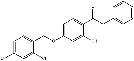 JR-6992, 1-(4-(2,4-Dichlorobenzyloxy)-2-hydroxyphenyl)-2-phenylethanone, 97% Structure