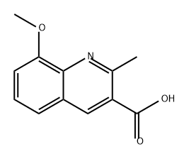 3-Quinolinecarboxylic acid, 8-methoxy-2-methyl- Struktur