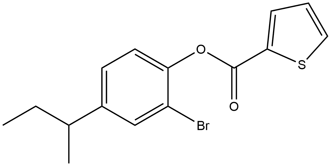 2-Bromo-4-(1-methylpropyl)phenyl 2-thiophenecarboxylate Structure