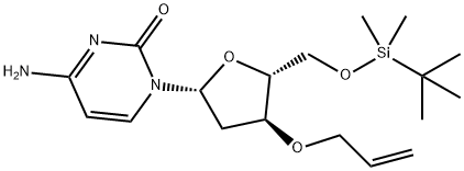 2'-Deoxy-5'-O-[(1,1-dimethylethyl)dimethylsilyl]3'-O-2-propen-1-yl-cytidine Structure